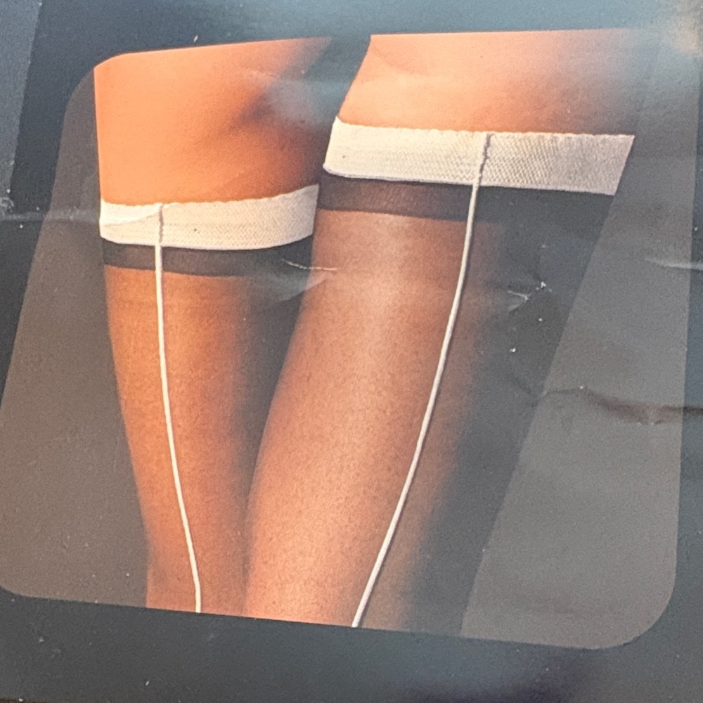 Black and White Thigh High Stockings